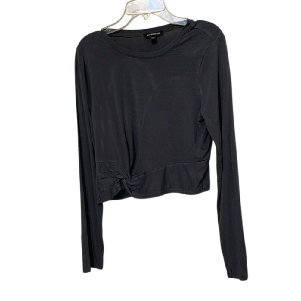 Express Gray Pullover Knit Top Womens Size Small